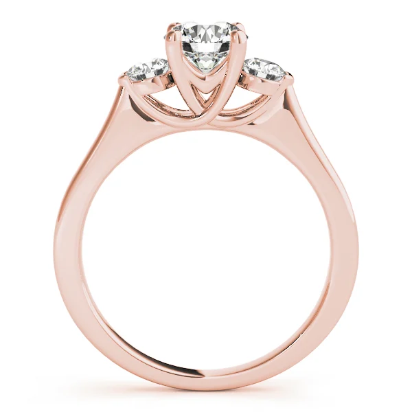 3-Stone Round Trellis Engagement Ring - Image 10