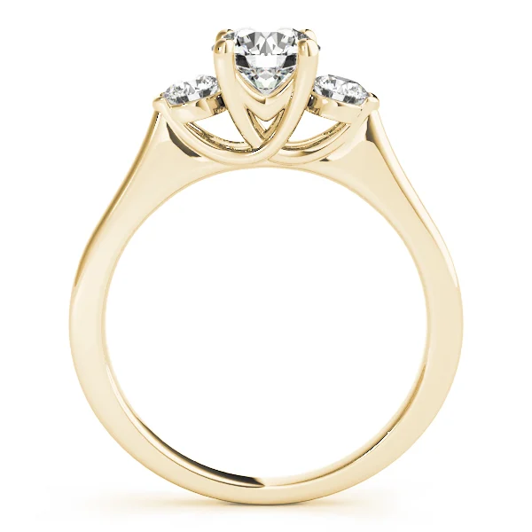 3-Stone Round Trellis Engagement Ring - Image 6