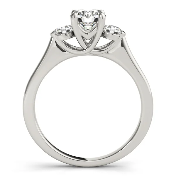 3-Stone Round Trellis Engagement Ring - Image 2