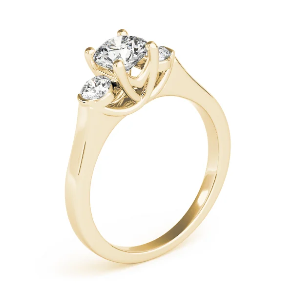 3-Stone Round Trellis Engagement Ring - Image 8