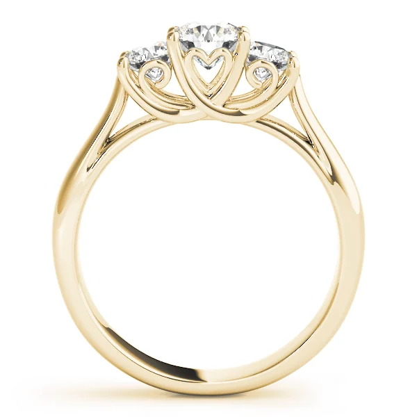 3-Stone Round Trellis Engagement Ring - Image 6