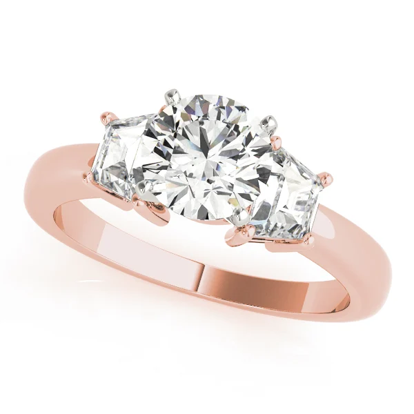 3-Stone Trapezoid Engagement Ring - Image 9