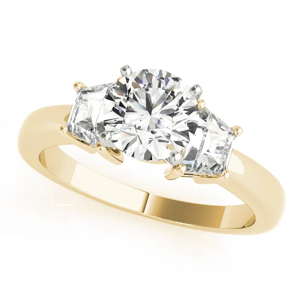 3-Stone Trapezoid Engagement Ring - Image 5