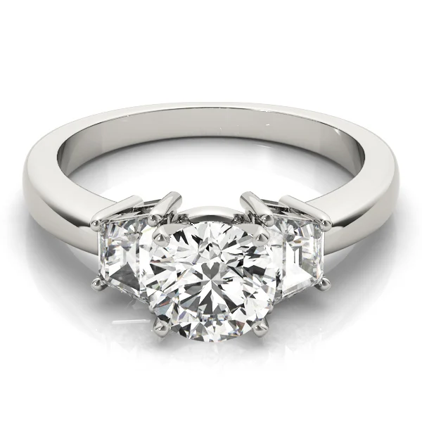 3-Stone Trapezoid Engagement Ring - Image 3
