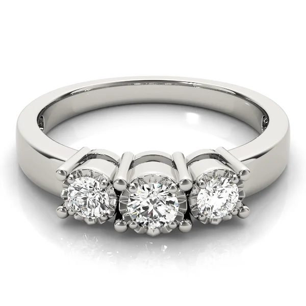 3-Stone Prong Set Engagement Ring - Image 3