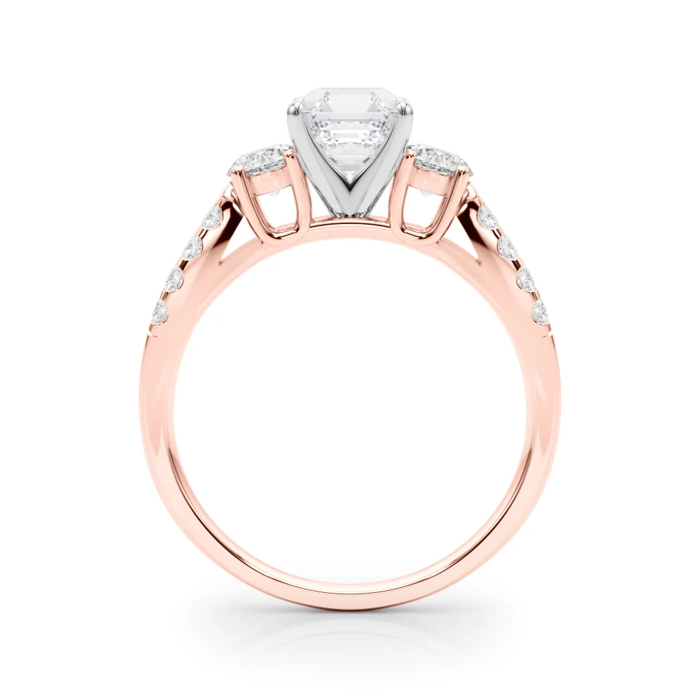 Three Stone Engagement Ring with Split Shank - Image 105