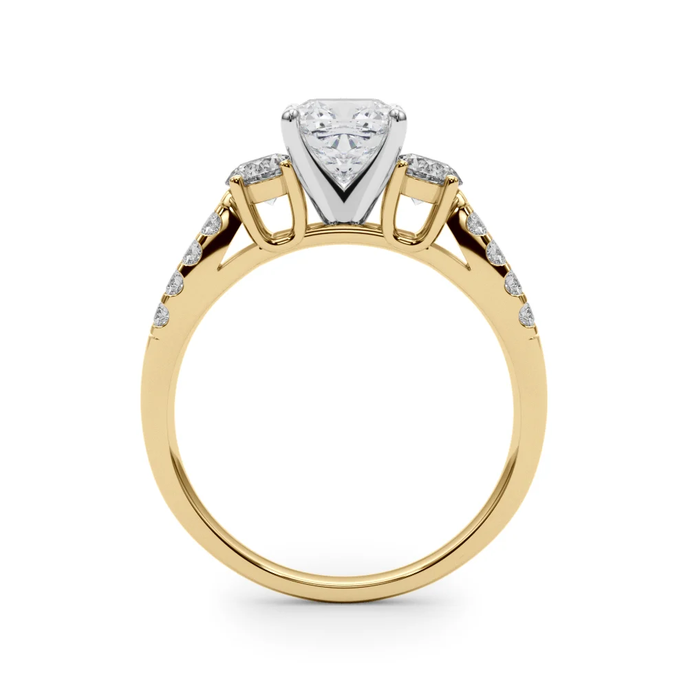 Three Stone Engagement Ring with Split Shank - Image 59