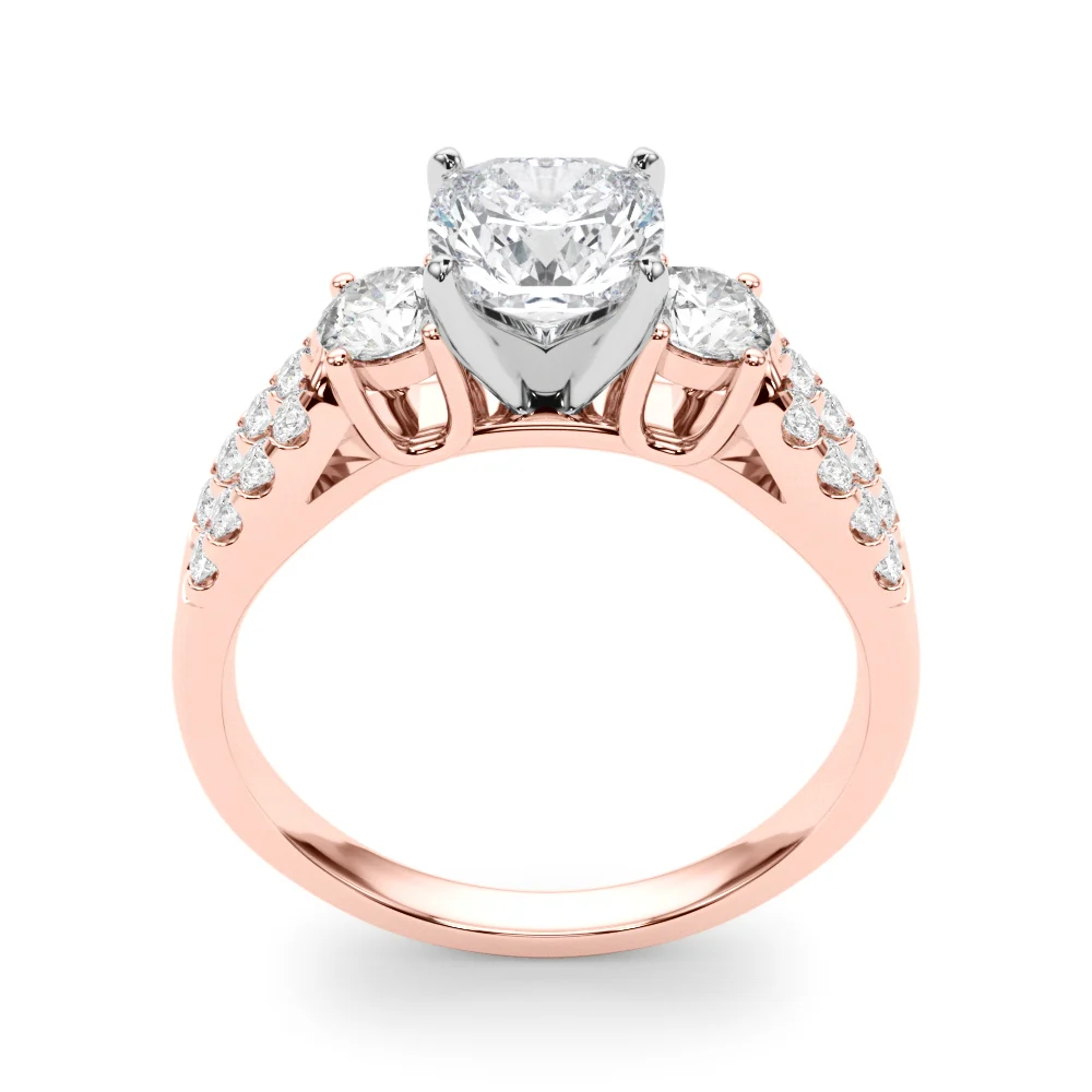 Three Stone Engagement Ring with Split Shank - Image 135