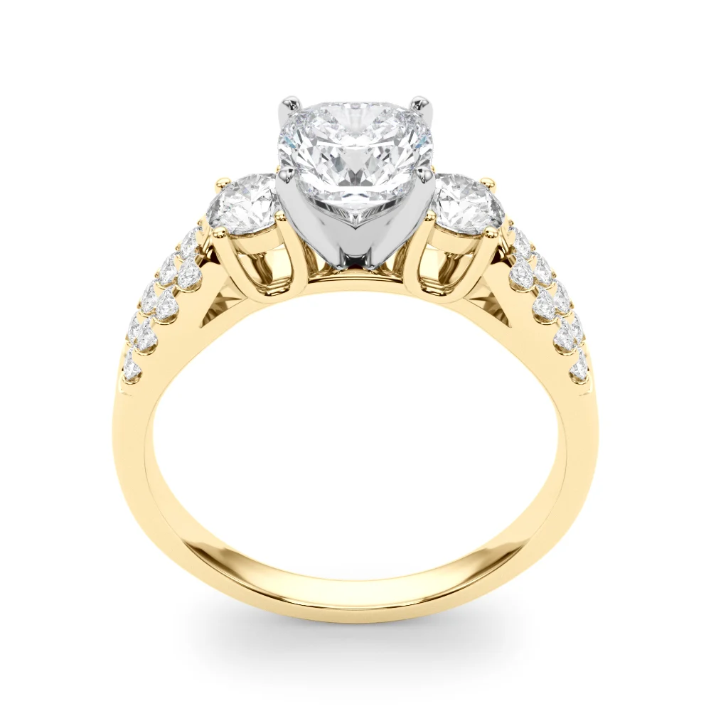 Three Stone Engagement Ring with Split Shank - Image 88