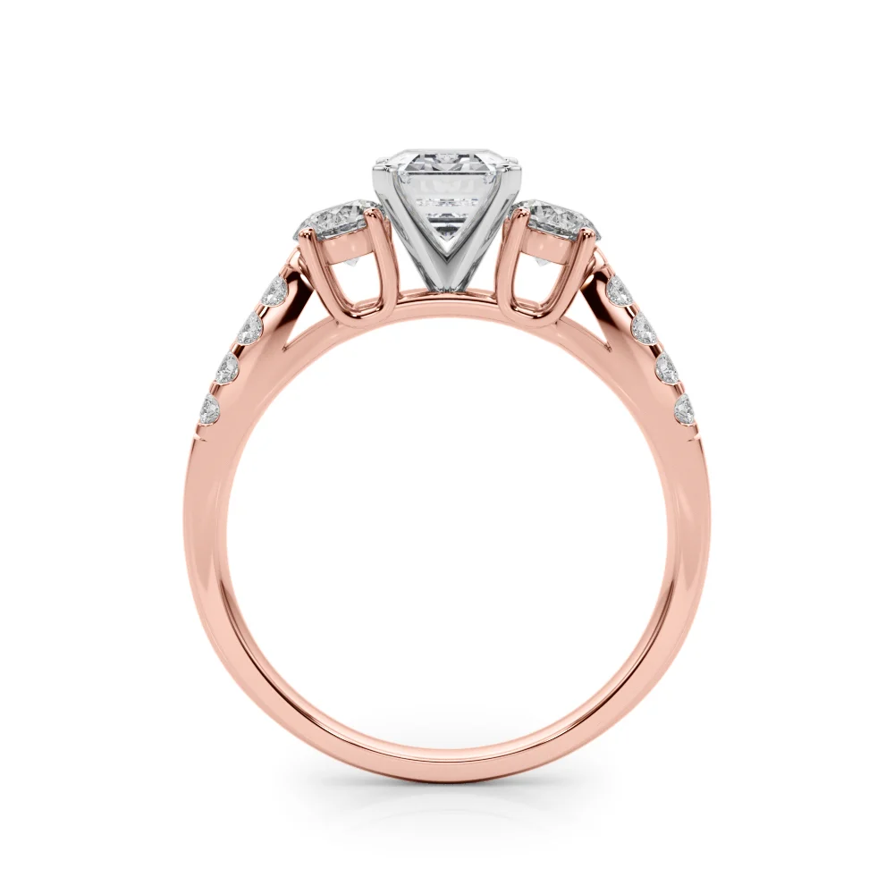 Three Stone Engagement Ring with Split Shank - Image 107