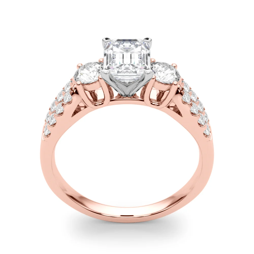 Three Stone Engagement Ring with Split Shank - Image 136