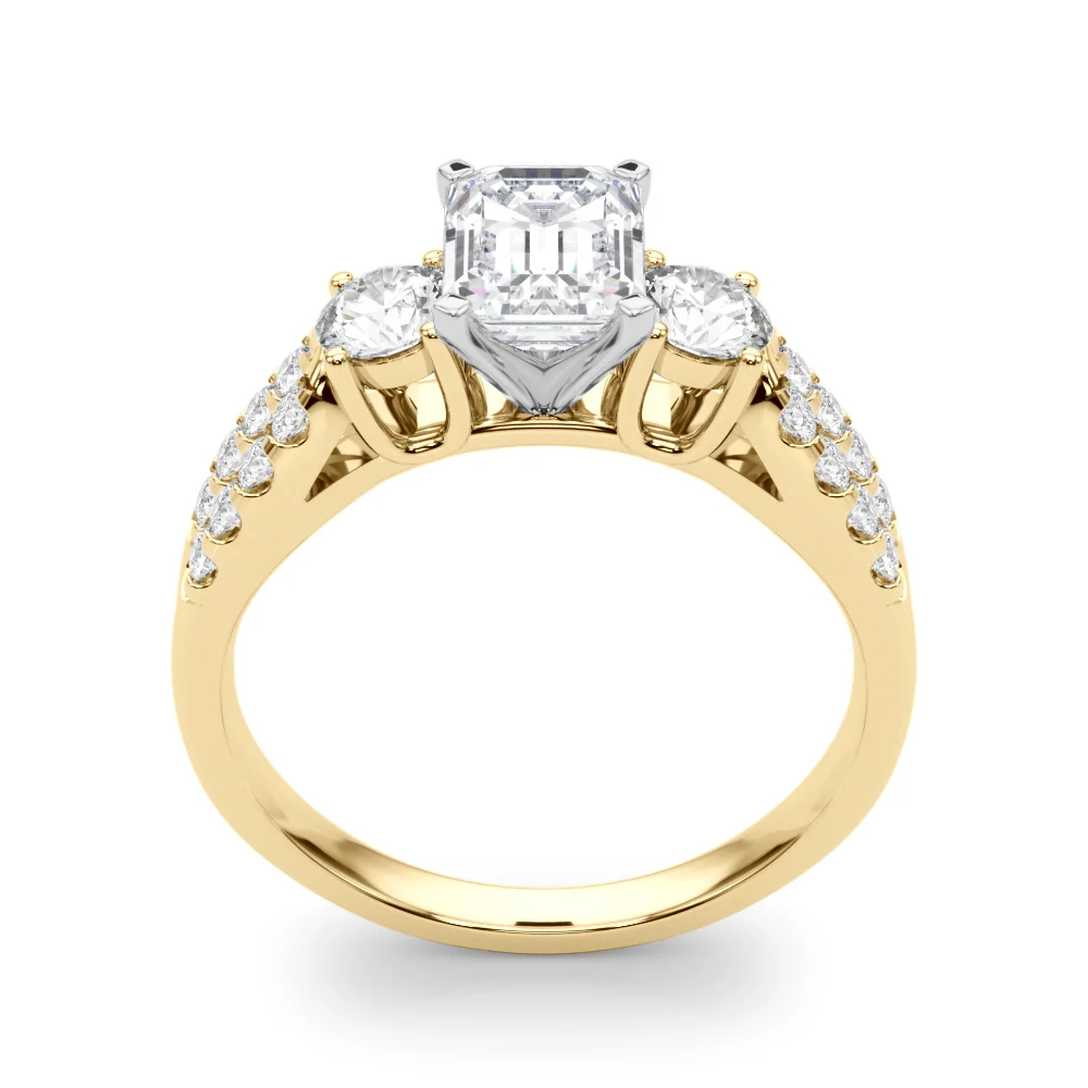 Three Stone Engagement Ring with Split Shank - Image 89