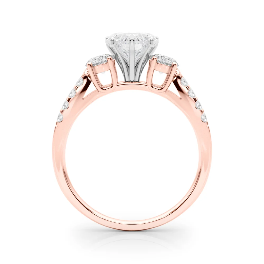 Three Stone Engagement Ring with Split Shank - Image 108