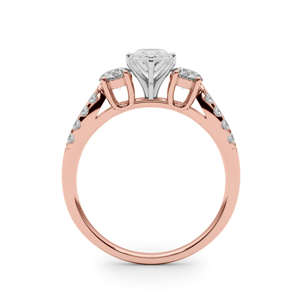 Three Stone Engagement Ring with Split Shank - Image 109