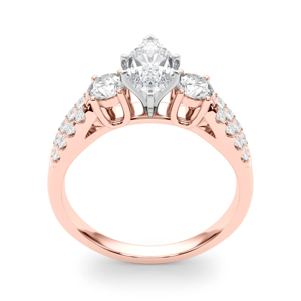 Three Stone Engagement Ring with Split Shank - Image 137