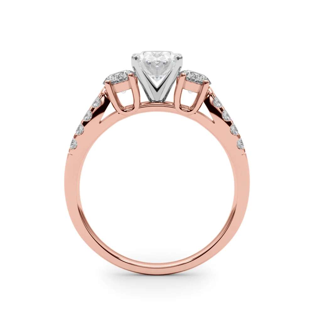 Three Stone Engagement Ring with Split Shank - Image 110