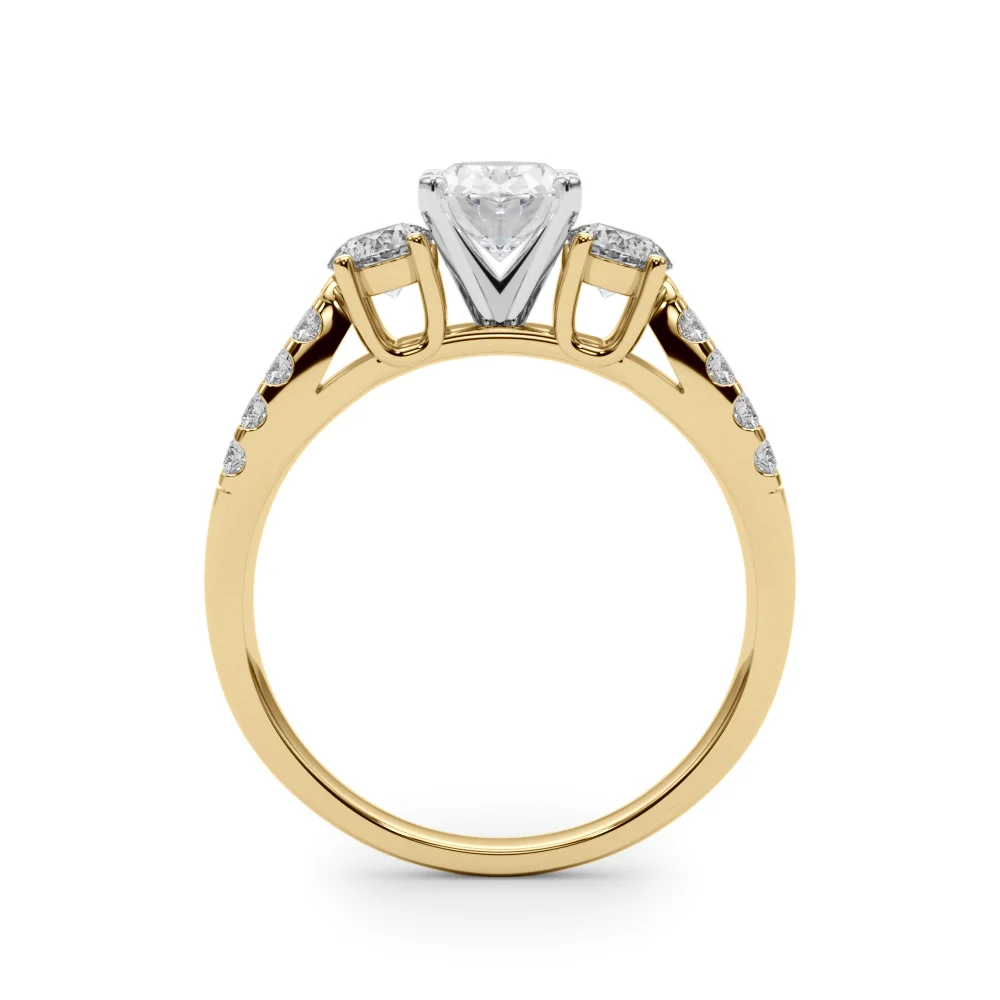 Three Stone Engagement Ring with Split Shank - Image 63
