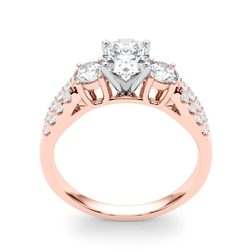 Three Stone Engagement Ring with Split Shank - Image 138