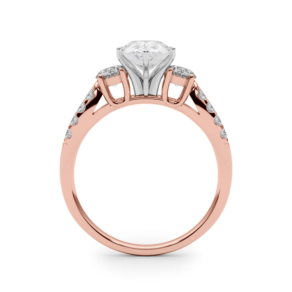 Three Stone Engagement Ring with Split Shank - Image 111