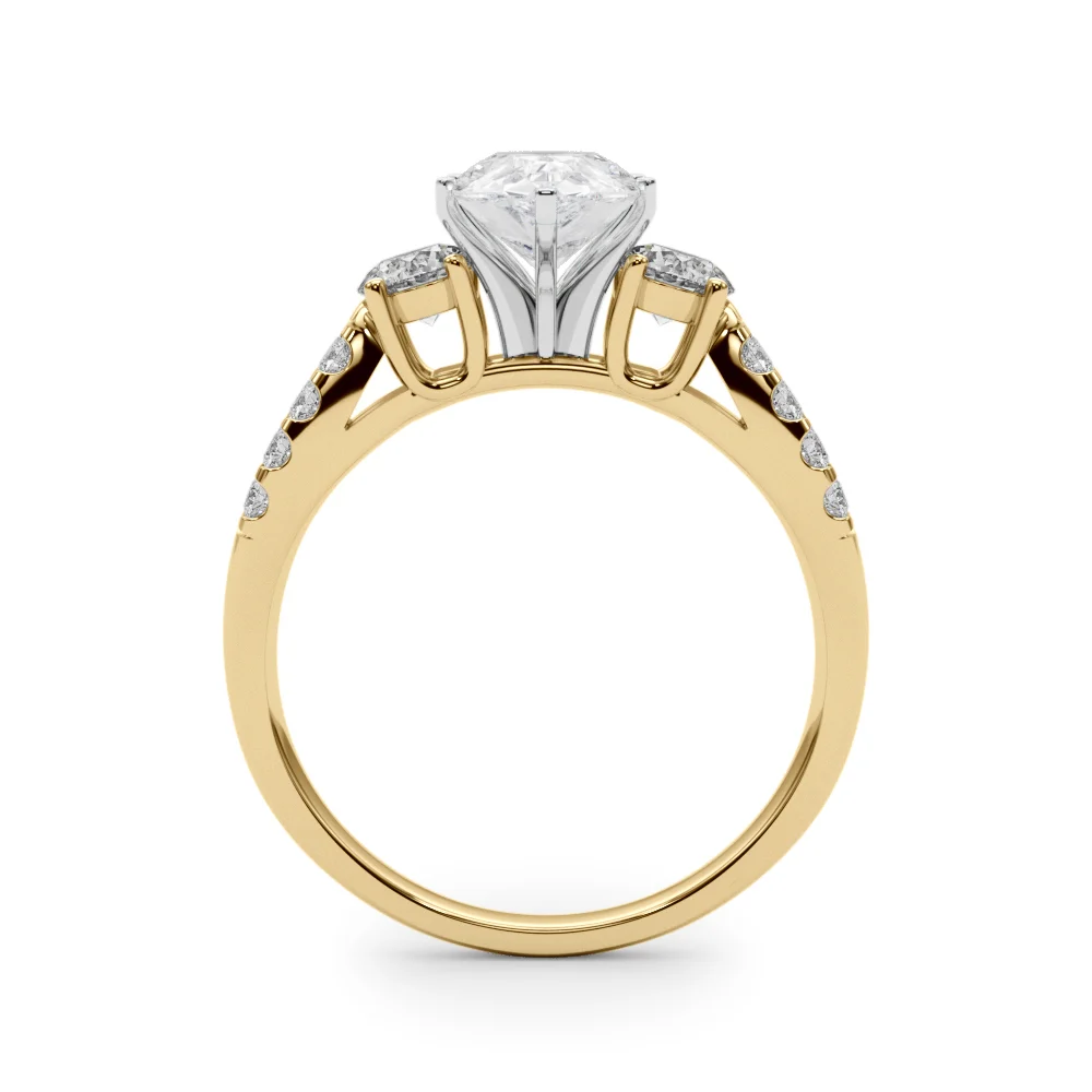 Three Stone Engagement Ring with Split Shank - Image 64