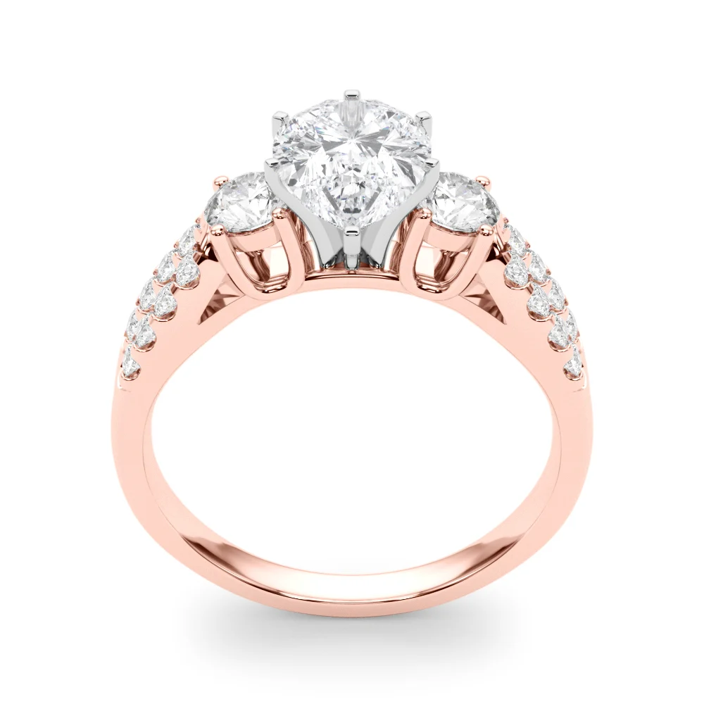 Three Stone Engagement Ring with Split Shank - Image 139
