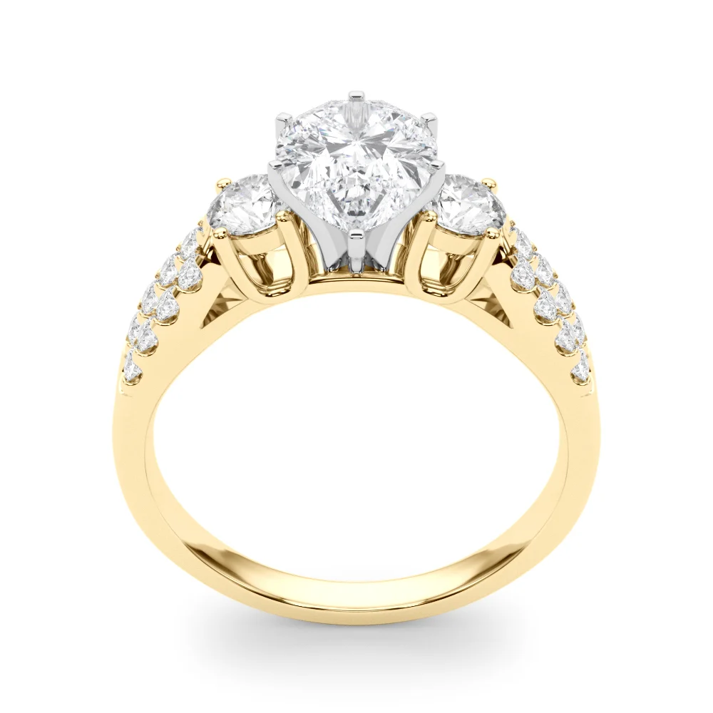 Three Stone Engagement Ring with Split Shank - Image 92