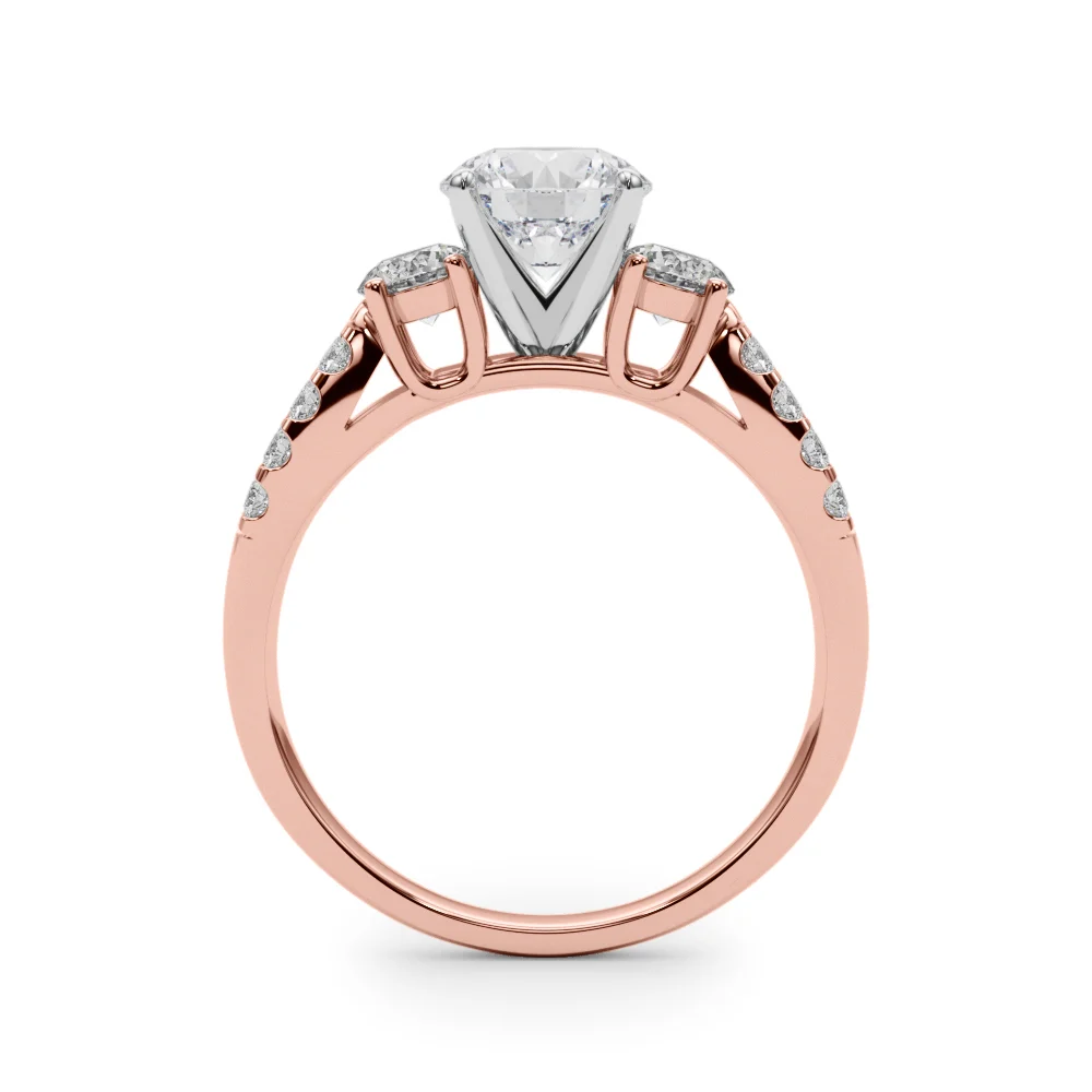 Three Stone Engagement Ring with Split Shank - Image 113