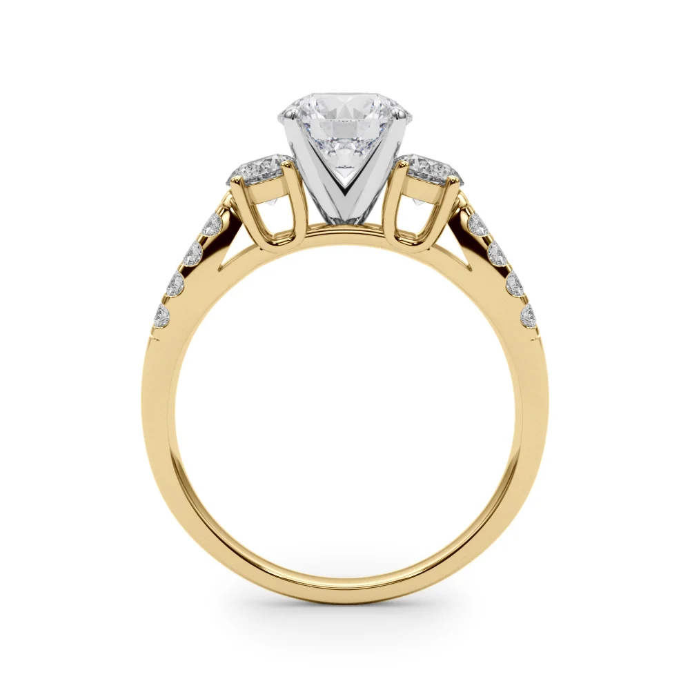 Three Stone Engagement Ring with Split Shank - Image 66