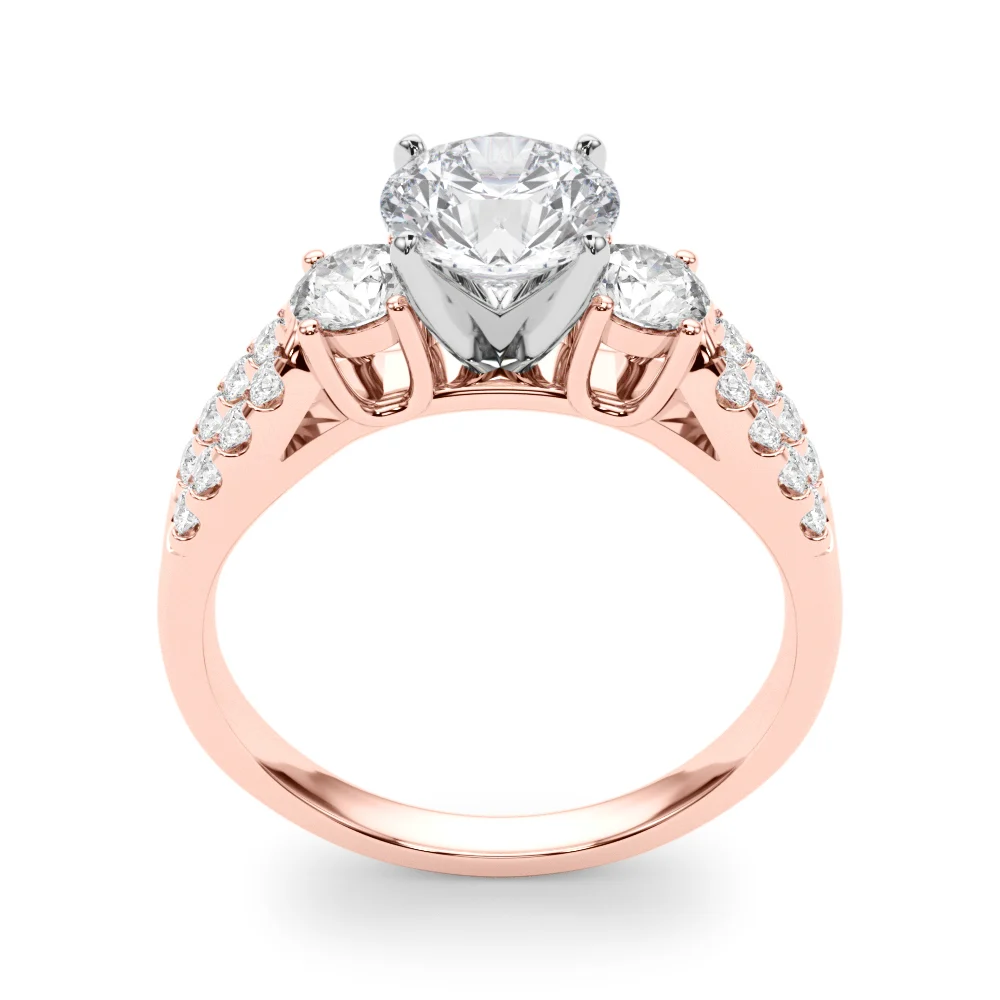 Three Stone Engagement Ring with Split Shank - Image 140