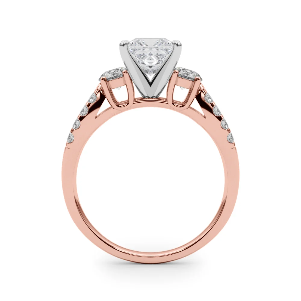 Three Stone Engagement Ring with Split Shank - Image 114