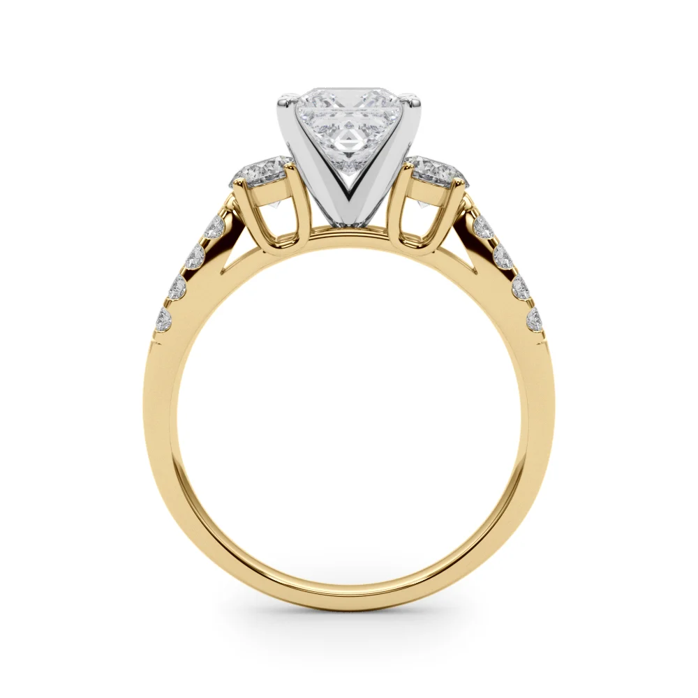 Three Stone Engagement Ring with Split Shank - Image 67