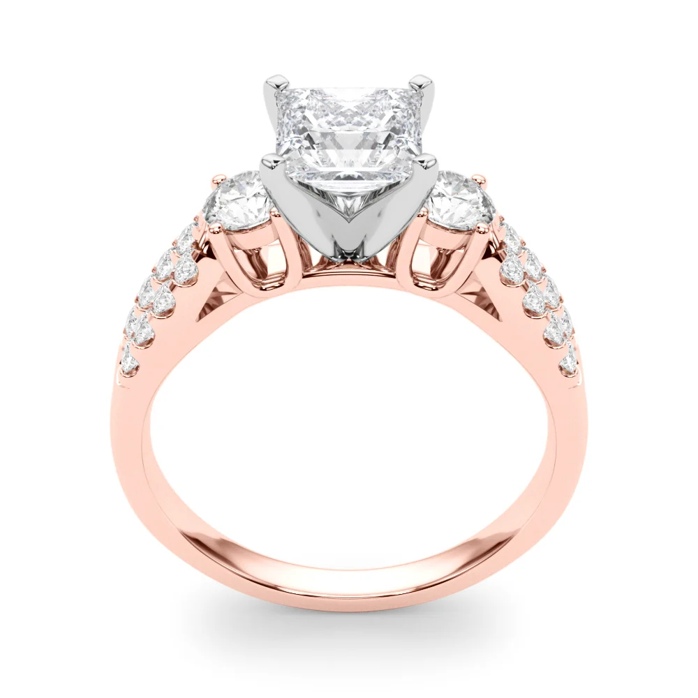 Three Stone Engagement Ring with Split Shank - Image 141