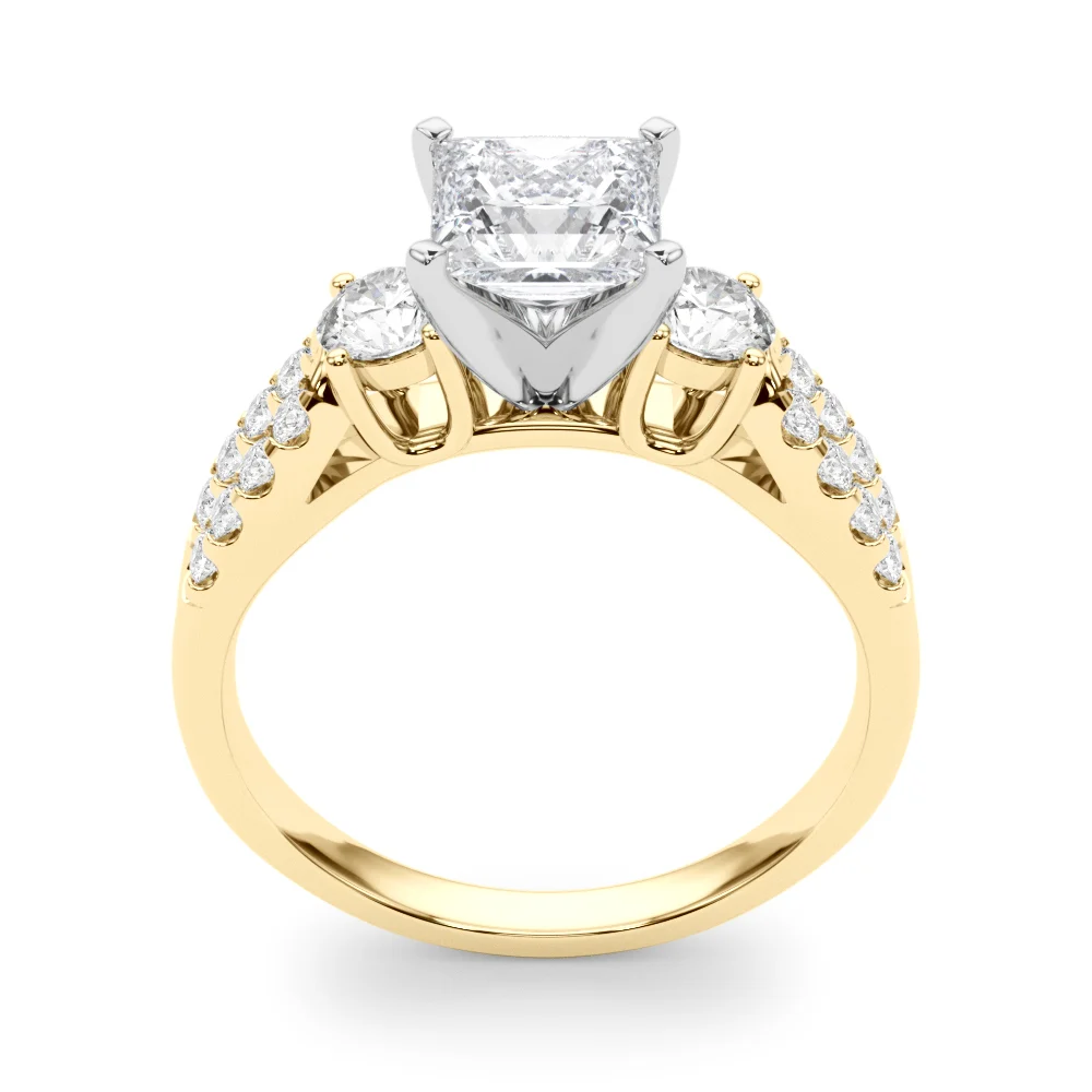 Three Stone Engagement Ring with Split Shank - Image 94