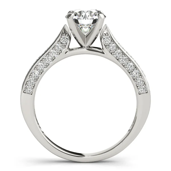 Single Row Prong Engagement Ring - Image 2