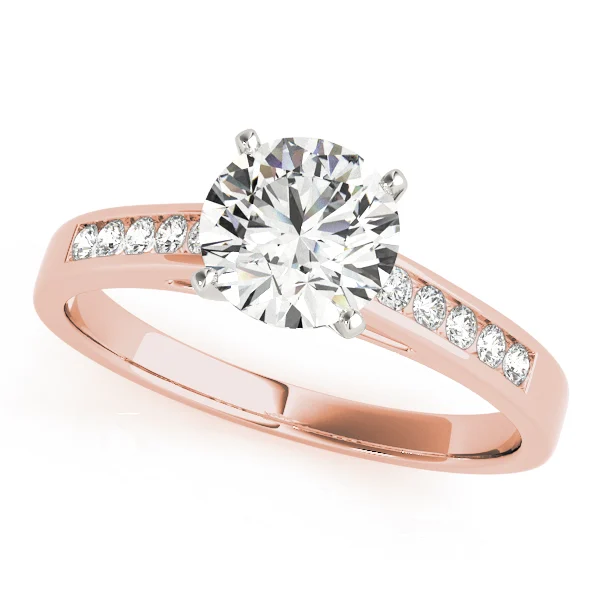 Single Row Channel Set Engagement Ring - Image 9