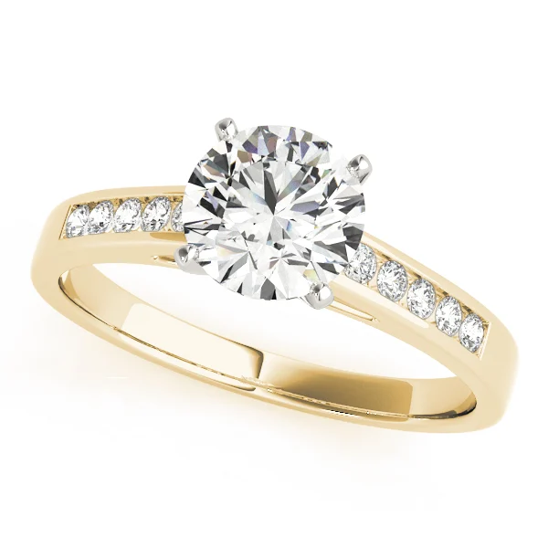 Single Row Channel Set Engagement Ring - Image 5