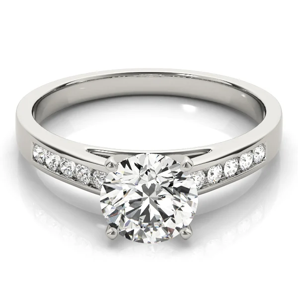 Single Row Channel Set Engagement Ring - Image 3