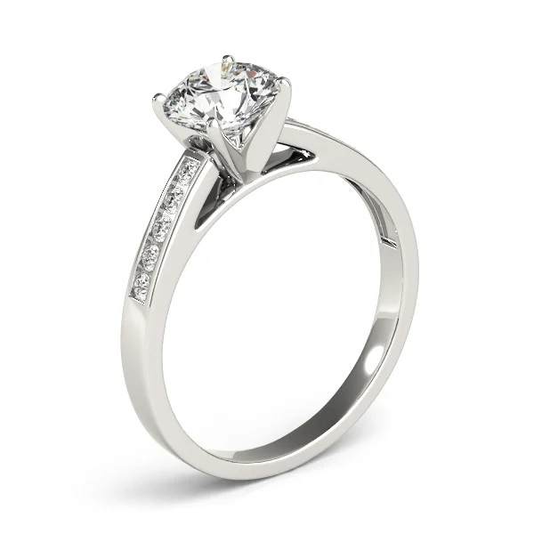 Single Row Channel Set Engagement Ring - Image 4
