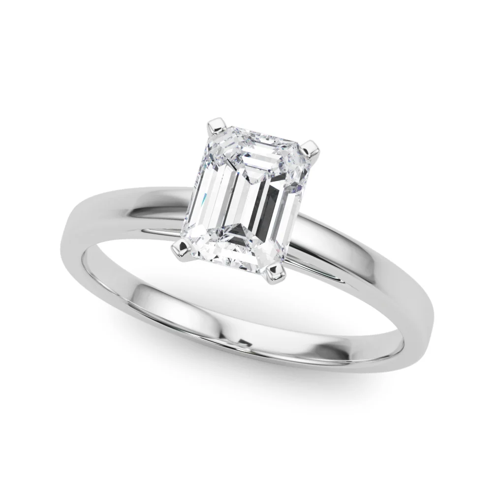 Classic Plain Cathedral Engagement Ring - Image 3