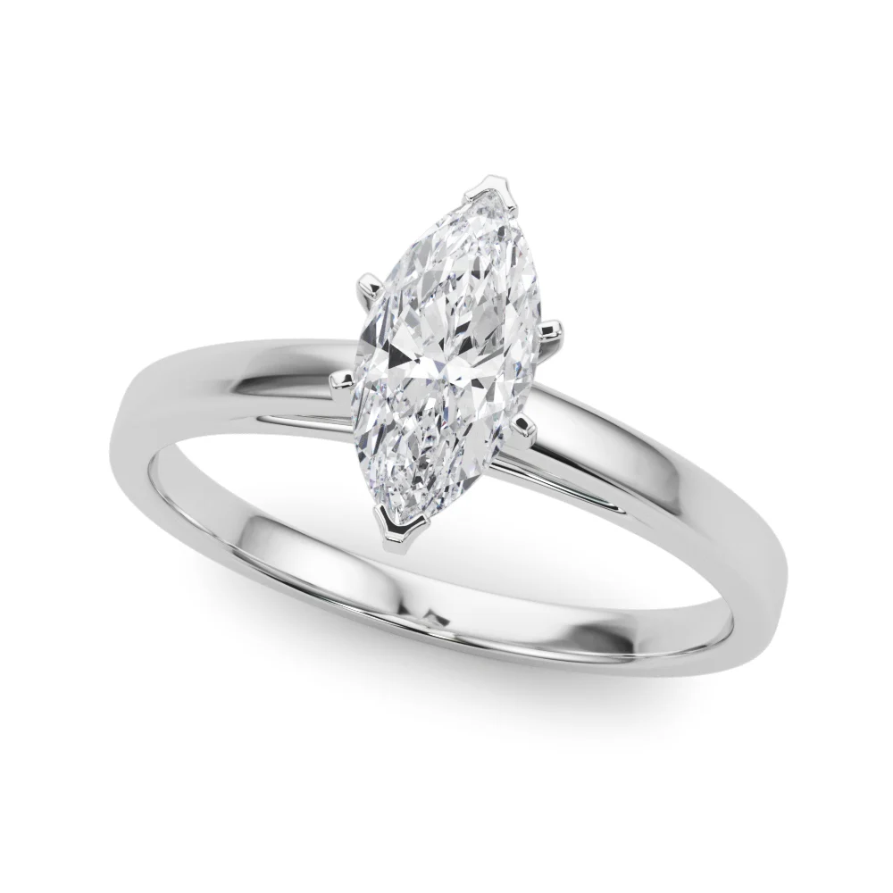 Classic Plain Cathedral Engagement Ring - Image 5
