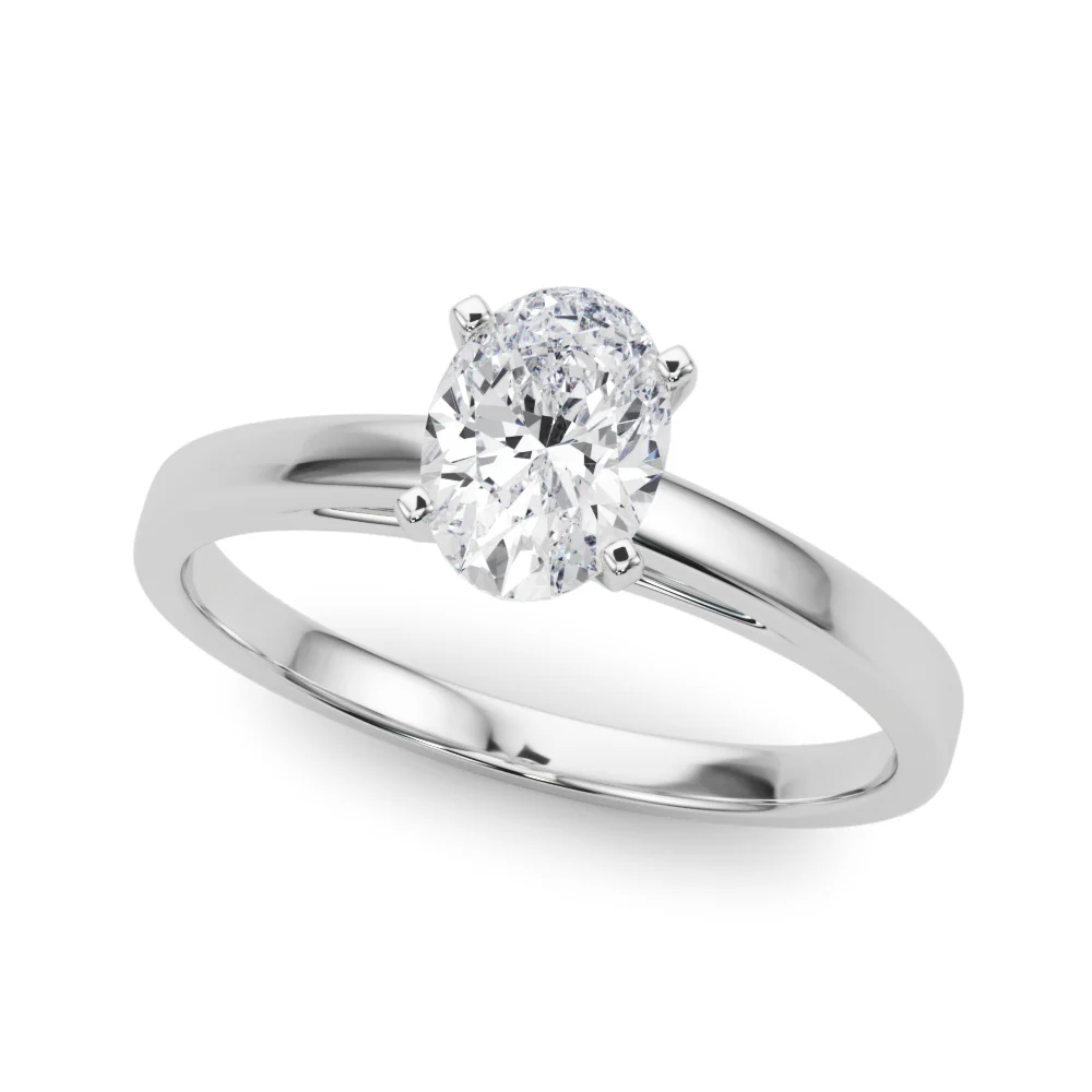 Classic Plain Cathedral Engagement Ring - Image 6