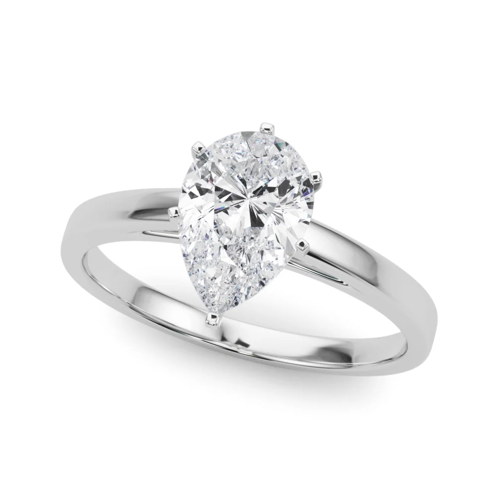 Classic Plain Cathedral Engagement Ring - Image 7