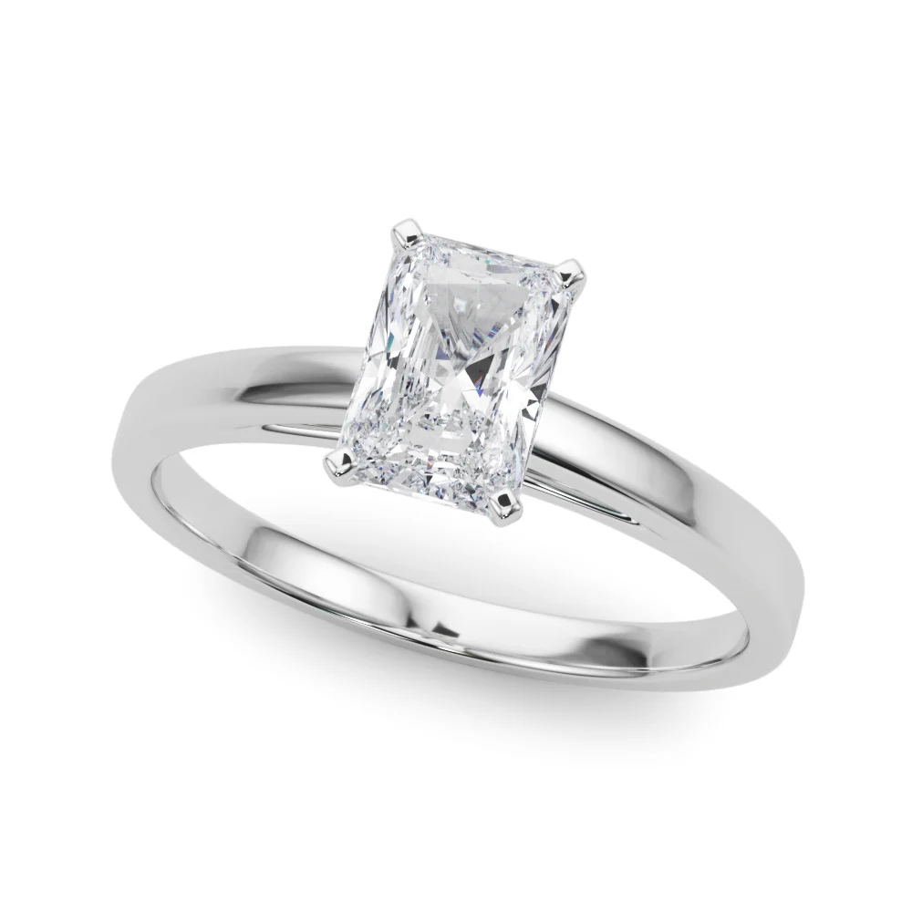 Classic Plain Cathedral Engagement Ring - Image 8