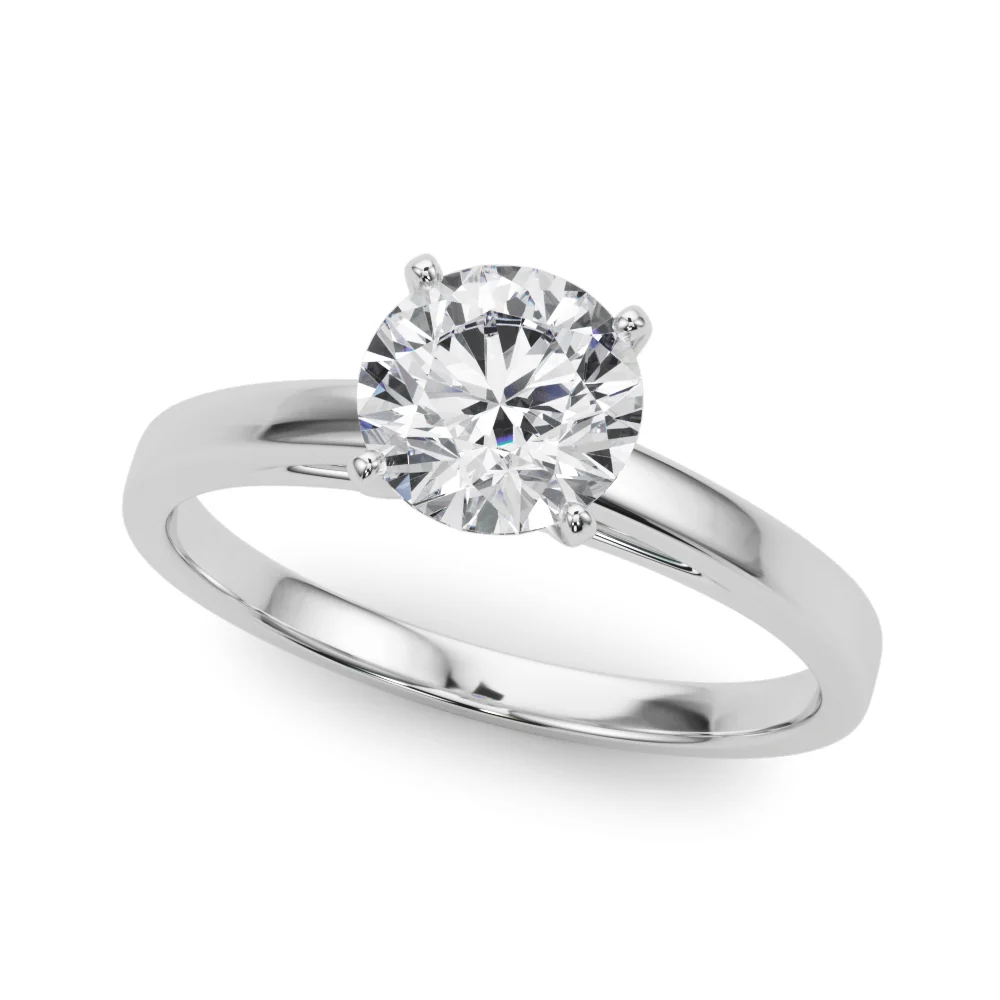 Classic Plain Cathedral Engagement Ring - Image 9