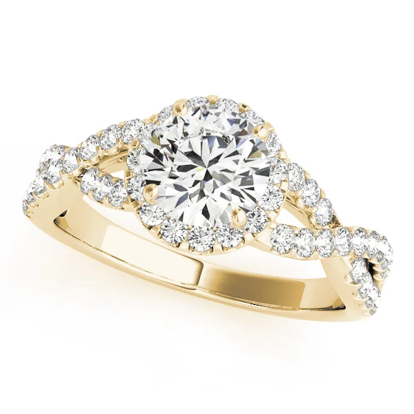 Infinity Twisted Halo Engagement Ring - Image 4