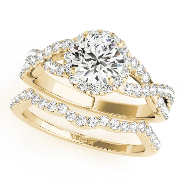 Infinity Twisted Halo Engagement Ring - Image 6