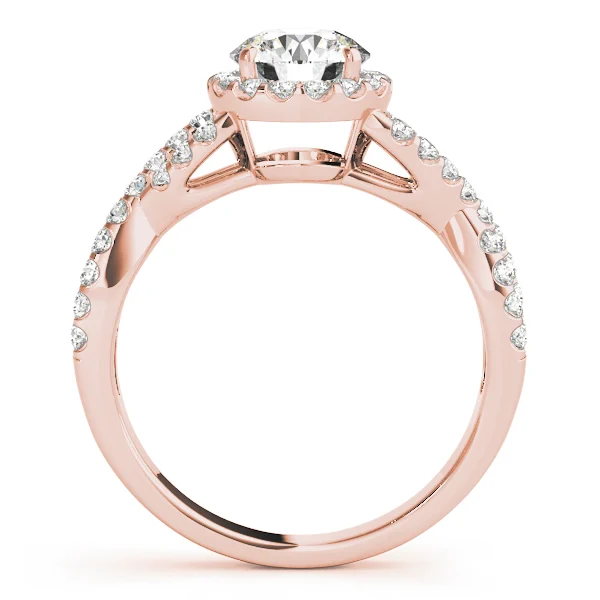 Infinity Twisted Halo Engagement Ring - Image 8