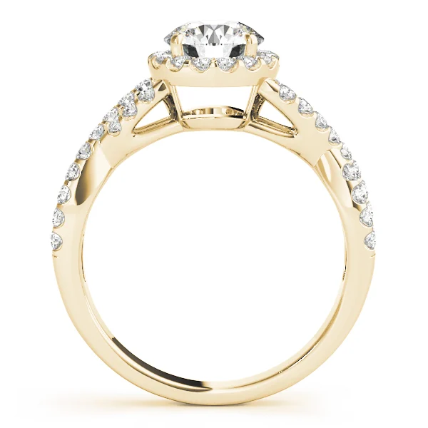 Infinity Twisted Halo Engagement Ring - Image 5