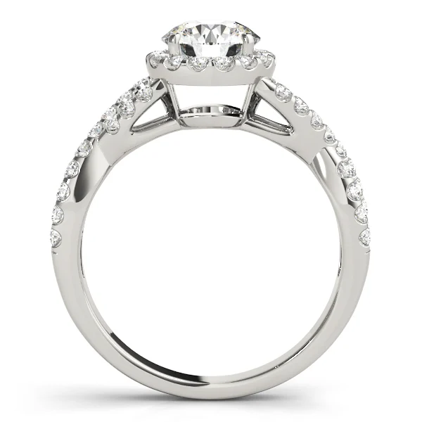 Infinity Twisted Halo Engagement Ring - Image 2