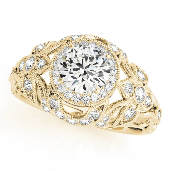 Vintage Inspired Halo Engagement Ring - Image 5